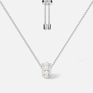 Elegant Silver Pearl Necklace